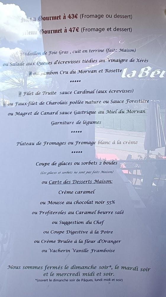 Auberge du Morvan - Menu Image 1