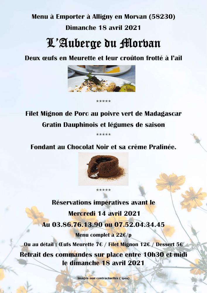 Auberge du Morvan - Menu Image 2